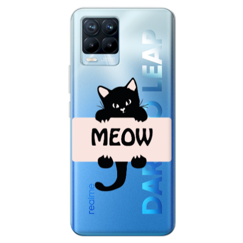 Realme 8 Pro Meow Transparent Silicone TPU Θήκη