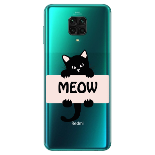 Xiaomi Redmi Note 9S Meow Transparent Silicone TPU Θήκη