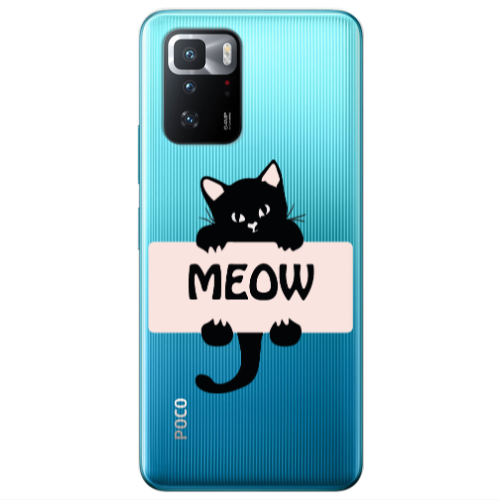 Xiaomi Poco X3 GT Meow Transparent Silicone TPU Θήκη