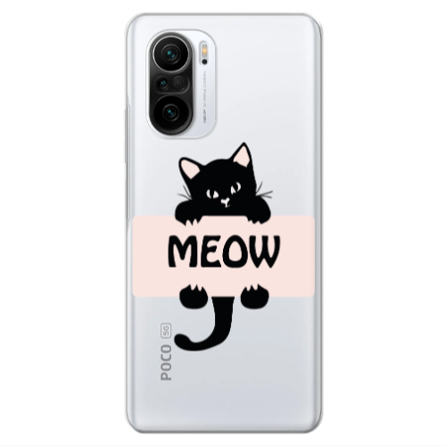 Xiaomi Poco F3 Meow Transparent Silicone TPU Θήκη