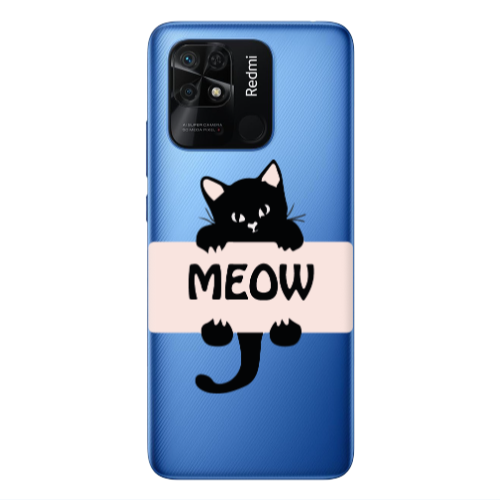 Xiaomi Poco C40 Meow Transparent Silicone TPU Θήκη