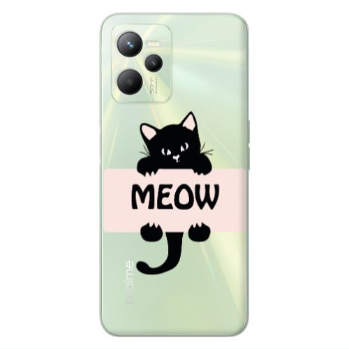 Realme C35 Meow Transparent Silicone TPU Θήκη