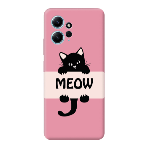 Xiaomi Redmi Note 12 4G Meow Pink Colored Silicone TPU Θήκη
