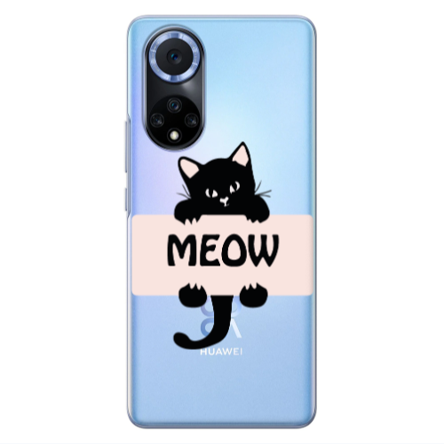 Huawei Nova 9 Meow Transparent Silicone TPU Θήκη