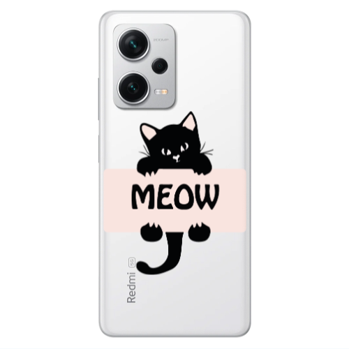 Xiaomi Redmi Note 12 5G Meow Transparent Silicone TPU Θήκη