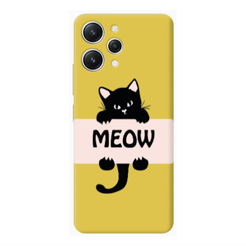 Xiaomi Redmi 12 Meow Yellow Colored Silicone TPU Θήκη