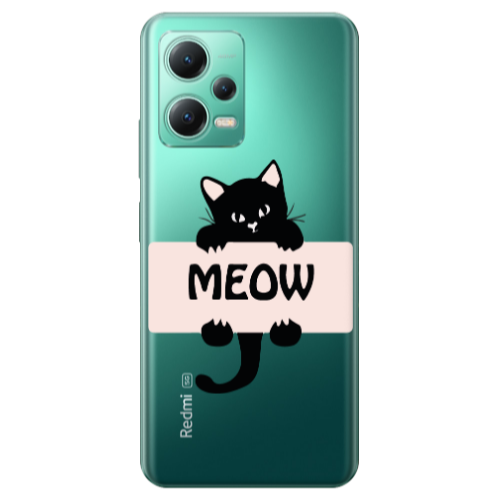 Xiaomi Redmi Note 12 Pro Plus 5G Meow Transparent Silicone TPU Θήκη