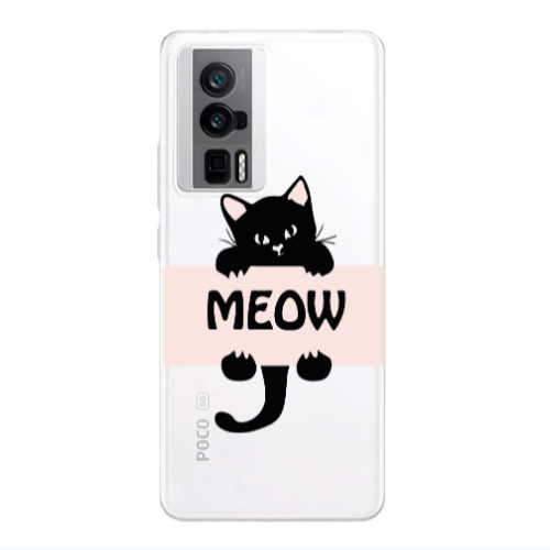 Xiaomi Poco F5 Pro Meow Transparent Silicone TPU Θήκη