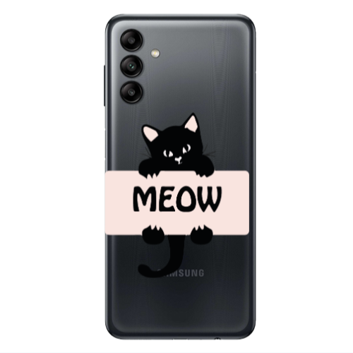 Samsung A13 5G Meow Transparent Silicone TPU Θήκη