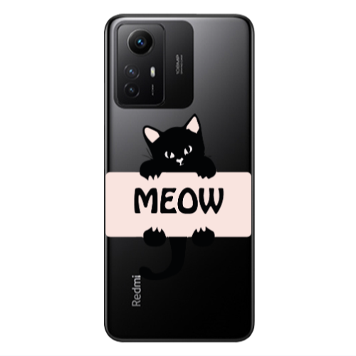Xiaomi Redmi Note 12s Meow Transparent Silicone TPU Θήκη