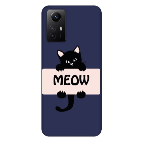 Xiaomi Redmi Note 12s Meow Dark blue Colored Silicone TPU Θήκη