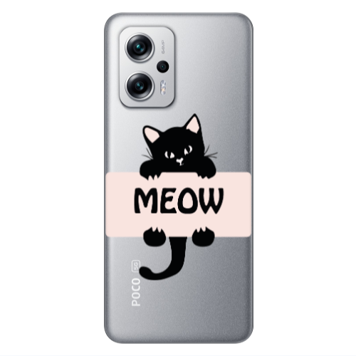 Xiaomi Poco X4 GT Meow Transparent Silicone TPU Θήκη