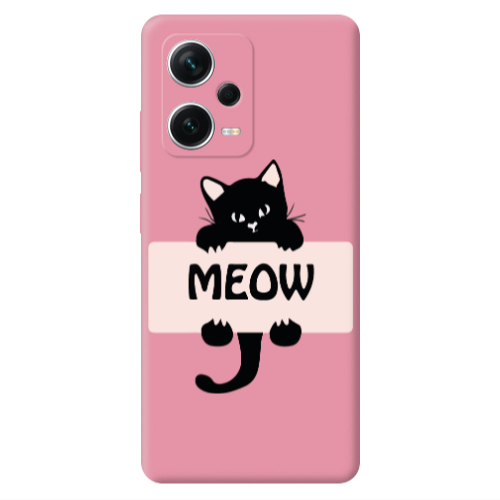 Xiaomi Poco X5 Meow Pink Colored Silicone TPU Θήκη