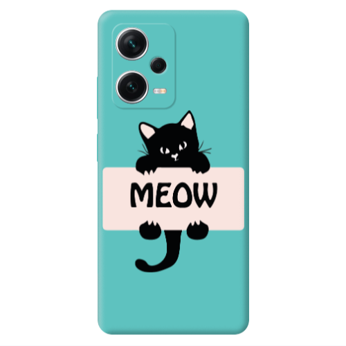 Xiaomi Poco X5 Meow Turquoise Colored Silicone TPU Θήκη
