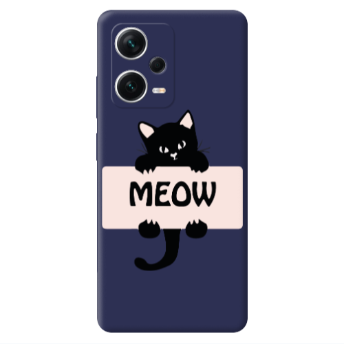 Xiaomi Poco X5 Meow Dark blue Colored Silicone TPU Θήκη