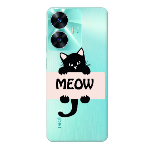 Realme C55 Meow Transparent Silicone TPU Θήκη