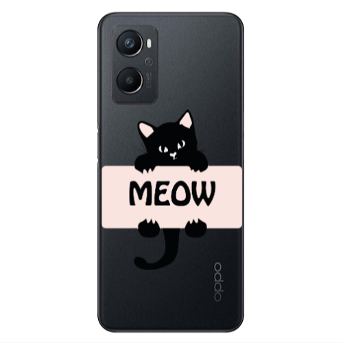 Oppo A 96 Meow Transparent Silicone TPU Θήκη