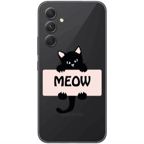 Samsung Galaxy A25 Meow Transparent Silicone TPU Θήκη