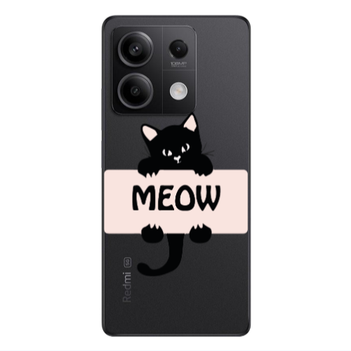 Xiaomi Redmi Note 13 5G Meow Transparent Silicone TPU Θήκη