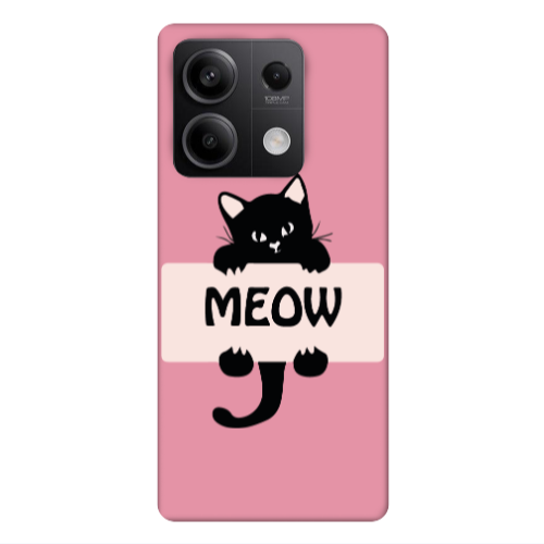 Xiaomi Redmi Note 13 5G Meow Pink Colored Silicone TPU Θήκη