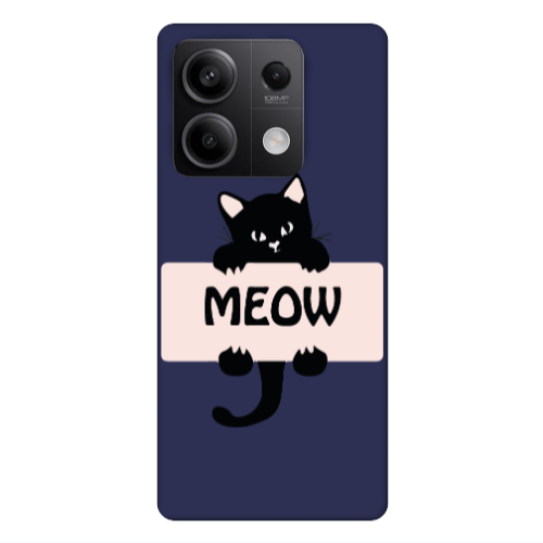 Xiaomi Redmi Note 13 5G Meow Dark blue Colored Silicone TPU Θήκη