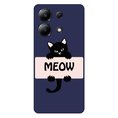 Xiaomi Redmi Note 13 4G Meow Dark blue Colored Silicone TPU Θήκη