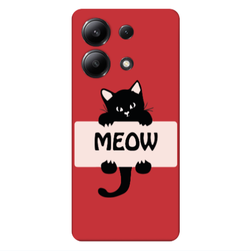 Xiaomi Redmi Note 13 4G Meow Red Colored Silicone TPU Θήκη