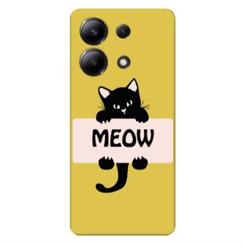 Xiaomi Redmi Note 13 4G Meow Yellow Colored Silicone TPU Θήκη