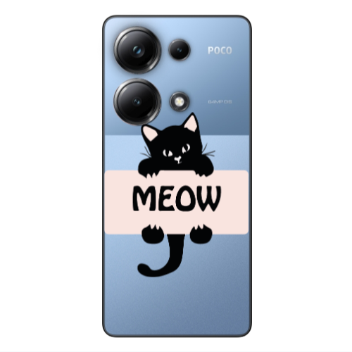 Xiaomi Poco M6 Pro 4G Meow Transparent Silicone TPU Θήκη