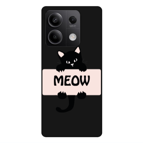 Xiaomi Redmi Note 13Pro 5G Meow Black Colored Silicone TPU Θήκη