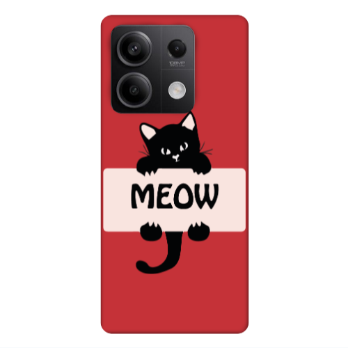 Xiaomi Redmi Note 13Pro 5G Meow Red Colored Silicone TPU Θήκη