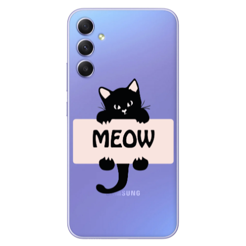 Samsung A16 Meow Transparent Silicone TPU Θήκη