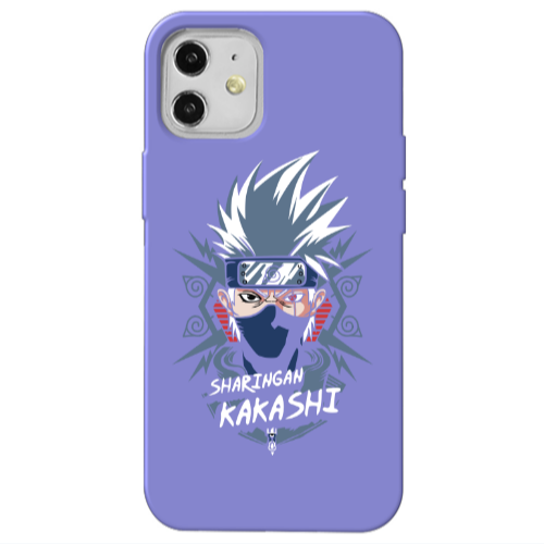 Apple iPhone 12 Anime Mangoo Purple Colored Silicone TPU Θήκη