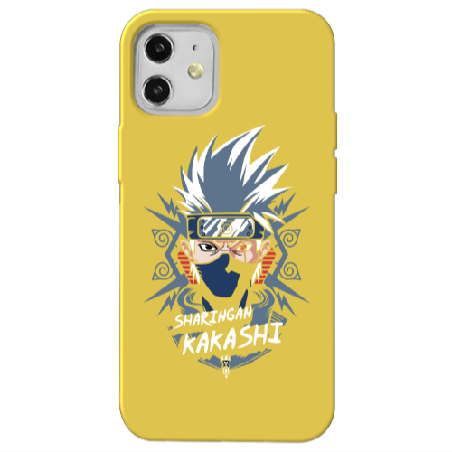 Apple iPhone 12 Anime Mangoo Yellow Colored Silicone TPU Θήκη
