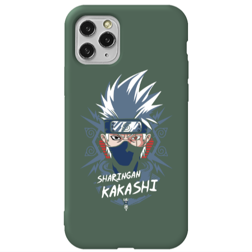 Apple iPhone 11 Pro Max Anime Mangoo Dark Green Colored Silicone TPU Θήκη