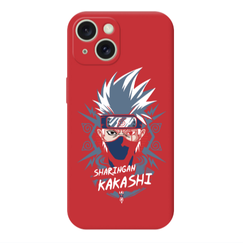Apple iPhone 15 Anime Mangoo Red Colored Silicone TPU Θήκη