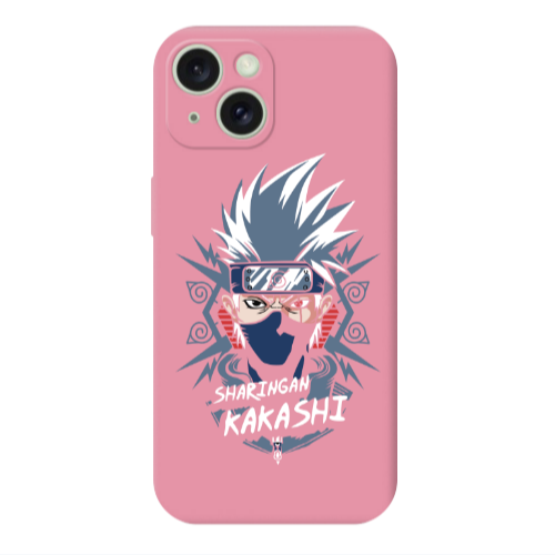 Apple iPhone 15 Plus Anime Mangoo Pink Colored Silicone TPU Θήκη