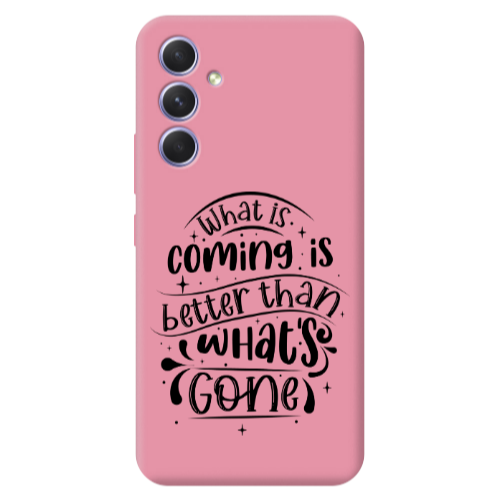 Samsung A56 What is coming Pink Colored Silicone TPU Θήκη