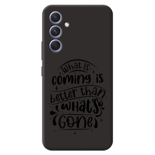 Samsung A56 What is coming Black Colored Silicone TPU Θήκη