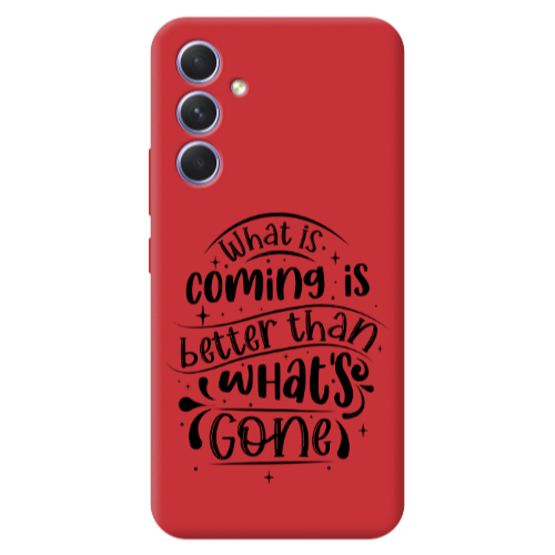 Samsung A56 What is coming Red Colored Silicone TPU Θήκη