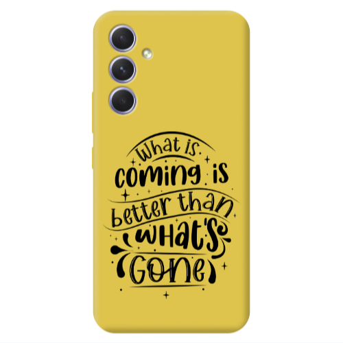 Samsung A56 What is coming Yellow Colored Silicone TPU Θήκη