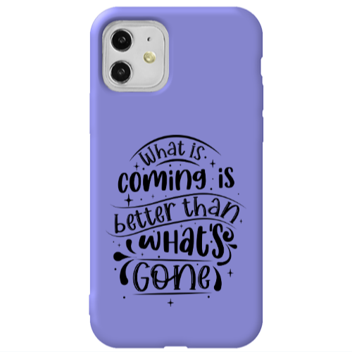 Apple iPhone 11  What is coming Purple Colored Silicone TPU Θήκη