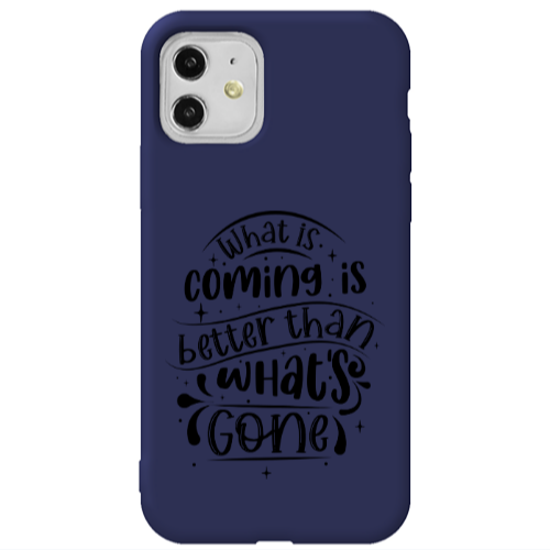 Apple iPhone 11  What is coming Dark blue Colored Silicone TPU Θήκη