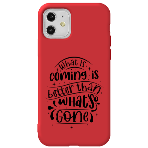 Apple iPhone 11  What is coming Red Colored Silicone TPU Θήκη