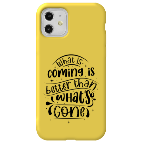Apple iPhone 11  What is coming Yellow Colored Silicone TPU Θήκη