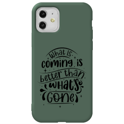 Apple iPhone 11  What is coming Dark Green Colored Silicone TPU Θήκη