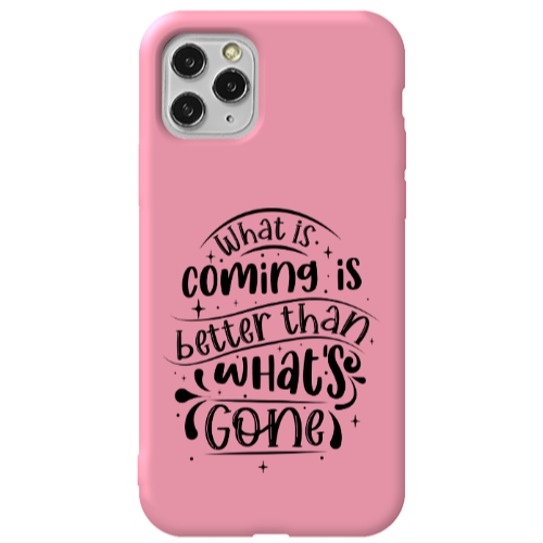 Apple iPhone 11 Pro What is coming Pink Colored Silicone TPU Θήκη
