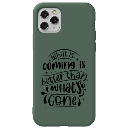 Apple iPhone 11 Pro What is coming Dark Green Colored Silicone TPU Θήκη