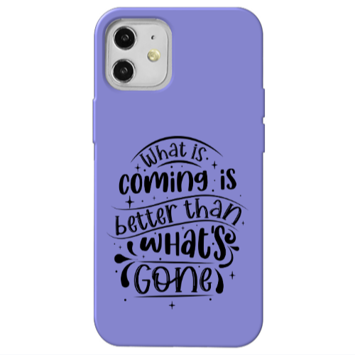 Apple iPhone 12 What is coming Purple Colored Silicone TPU Θήκη