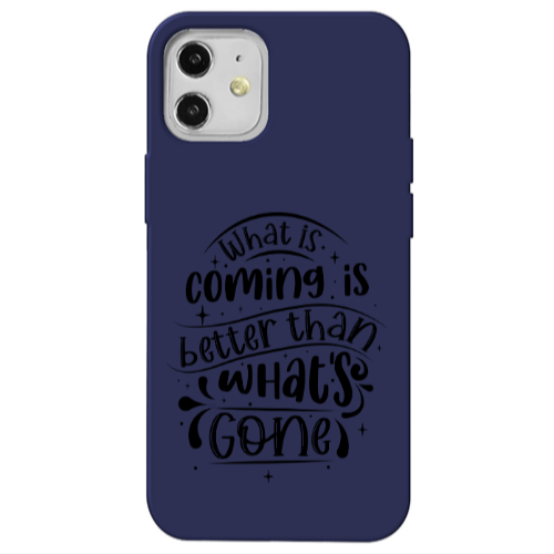 Apple iPhone 12 What is coming Dark blue Colored Silicone TPU Θήκη
